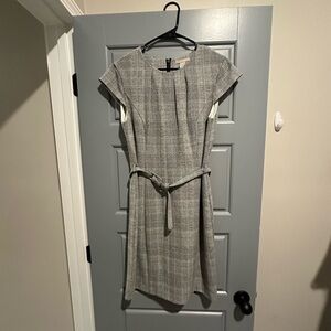 Gray patterned professional dress